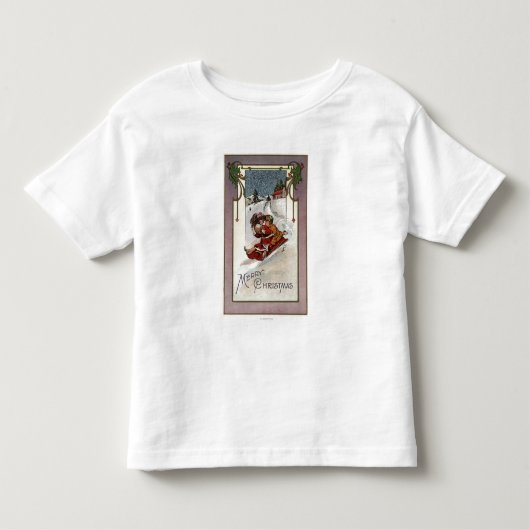 Vrolijk kerstfeestKoeskoeling Kinder Shirts (Voorkant)