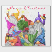 Vrolijk kerstfeestmaal - aangepaste tekst cadeaupapier (Vlak)