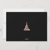 Vrolijk kerstfeestmaal Roos Gold Foil en Black Feestdagenkaart (Achterkant)