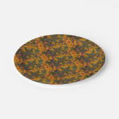 Vrolijk kerstfeestpapier Borden sterren Oranje Papieren Bordje (Gekanteld)