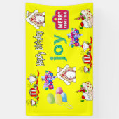 Vrolijk KerstfeestVinyl Banner, Gelukkige Verjaard Spandoek (Verticaal)