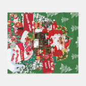 Vrolijk kerstfleece deken (Voorkant (Horizontaal))