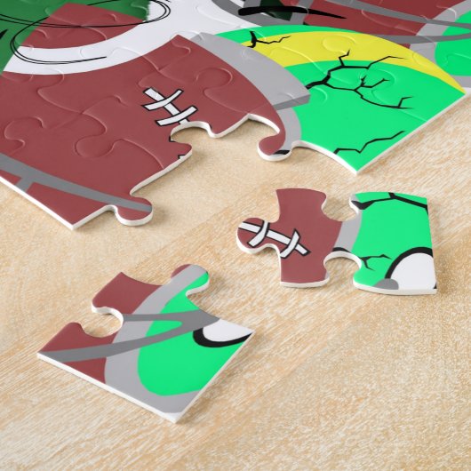 Vrolijk kerstFootball met Puzzle-kerstmis Legpuzzel (Zijkant)