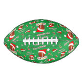 Vrolijk kerstFootball met snack Food Pattern American Football (Voorkant)