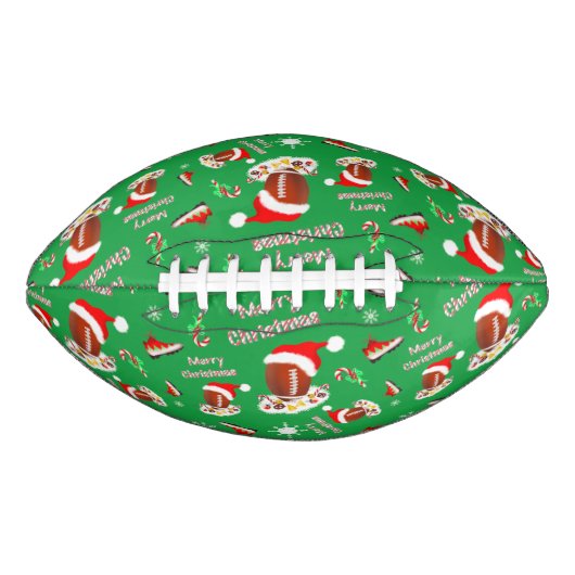 Vrolijk kerstFootball met snack Food Pattern American Football (Voorkant)