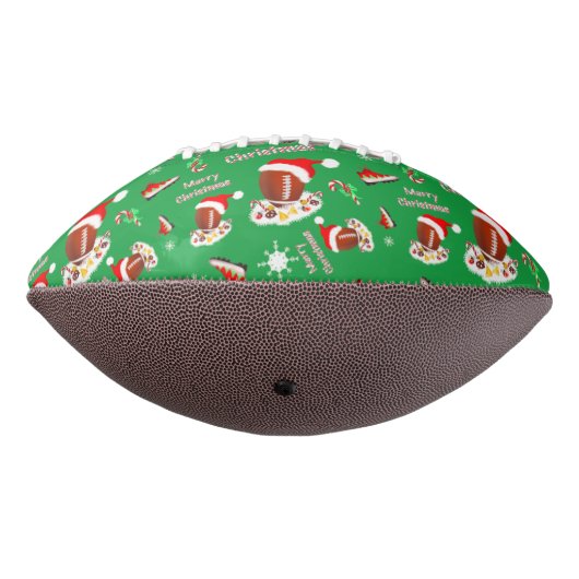 Vrolijk kerstFootball met snack Food Pattern American Football (Gedraaid 270)
