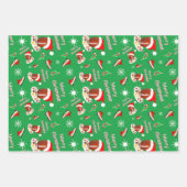 Vrolijk kerstFootball met snack Food Pattern Inpakpapier Vel (Voorkant 2)