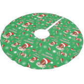 Vrolijk kerstFootball met snack Food Pattern Kerstboom Rok (Gekanteld)
