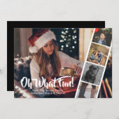 Vrolijk kerstfoto aangepast Oh What Fun Feestdagenkaart (Voorkant / Achterkant)