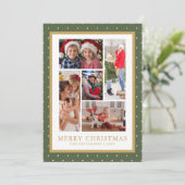 Vrolijk Kerstfoto Collage Eenvoudig Modern Feestdagenkaart (Staand voorkant)