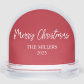 Vrolijk Kerstfoto Sneeuw Wereldbol voor de Feestda Sneeuwbol (Achterkant)