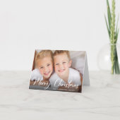 Vrolijk kerstfoto van uw kinderen feestdagen kaart (Voorkant)