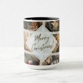 'Vrolijk kerstfotocollage' | Koffie Mok | (Midden)