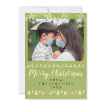 Vrolijk kerstfotografie Gold Roky Blue Kraft Moder