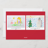 Vrolijk kerstfotografie Uw kinderkunstwerk Feestdagenkaart (Achterkant)