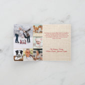 Vrolijk kerstfotojaar in review beige burlap feestdagen kaart (Binnen)