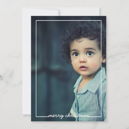 Vrolijk kerstfotokaartbedekking, kleurenopties feestdagenkaart