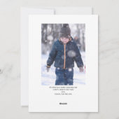 Vrolijk kerstfotokaartje met kerstmis feestdagenkaart (Achterkant)