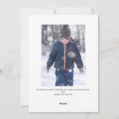 Vrolijk kerstfotokaartje met kerstmis feestdagenkaart (Achterkant)