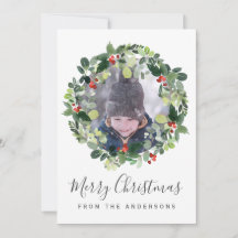 Vrolijk kerstfotokaartje met kerstmis