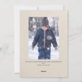 Vrolijk kerstfotokaartje met kerstmis feestdagenkaart (Achterkant)