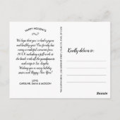 Vrolijk kerstgebaar met foto's Festive Gold Black Briefkaart (Achterkant)