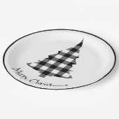 Vrolijk kerstgebaar met geblindeerde kerstkerst papieren bordje (Gekanteld)