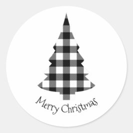 Vrolijk kerstgebaar met geblindeerde kerstkerst ronde sticker