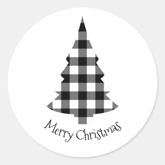 Vrolijk kerstgebaar met geblindeerde kerstkerst ronde sticker (Voorkant)