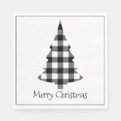 Vrolijk kerstgebaar met geblindeerde kerstkerst servet (Voorkant)