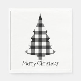 Vrolijk kerstgebaar met geblindeerde kerstkerst servet