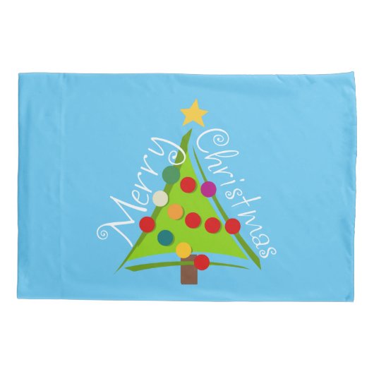 Vrolijk kerstgebak (blauw) kussensloop (Achterkant)