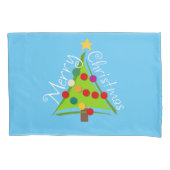 Vrolijk kerstgebak (blauw) kussensloop (Voorkant)