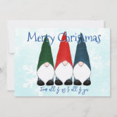 Vrolijk kerstgebak en Snowflakes op blauw Feestdagenkaart (Voorkant)