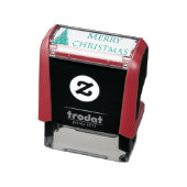 Vrolijk kerstgebak in groen  zelfinktende stempel (Product)