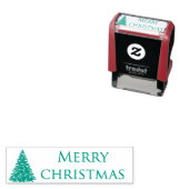 Vrolijk kerstgebak in groen  zelfinktende stempel (In situ)