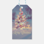 Vrolijk kerstgebak in sneeuw cadeaulabel (Voorkant)