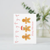 Vrolijk kerstgebak mannen briefkaart (Staand voorkant)