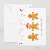 Vrolijk kerstgebak mannen briefkaart (Voorkant / Achterkant)
