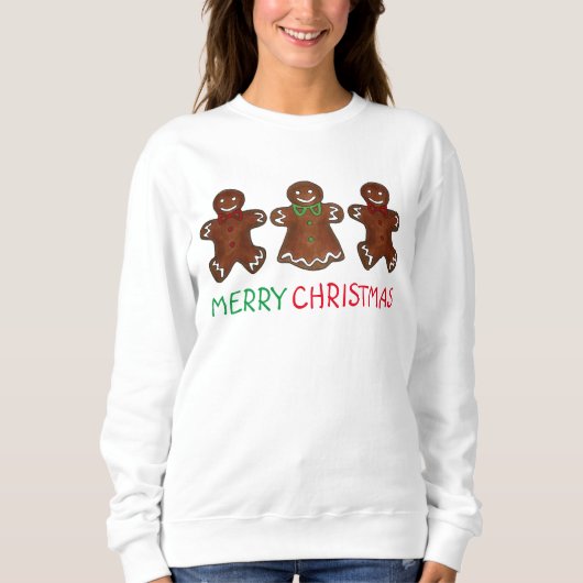 Vrolijk kerstgebak Mannen Koekjes Sweatshirt (Voorkant)