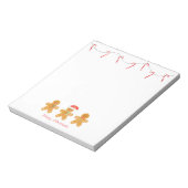 Vrolijk kerstgebak mannen notitieblok (Linkerzijde)