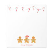 Vrolijk kerstgebak mannen notitieblok (Voorkant)