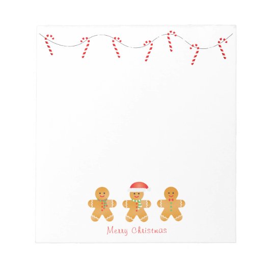 Vrolijk kerstgebak mannen notitieblok (Voorkant)