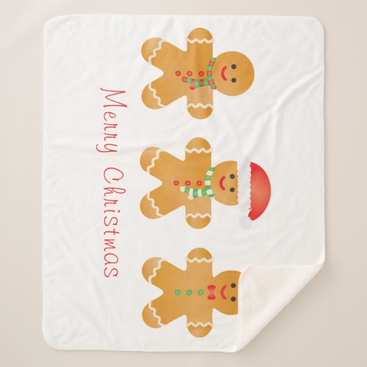 Vrolijk kerstgebak mannen sherpa deken (Voorkant)