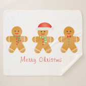 Vrolijk kerstgebak mannen sherpa deken (Voorkant (horizontaal))
