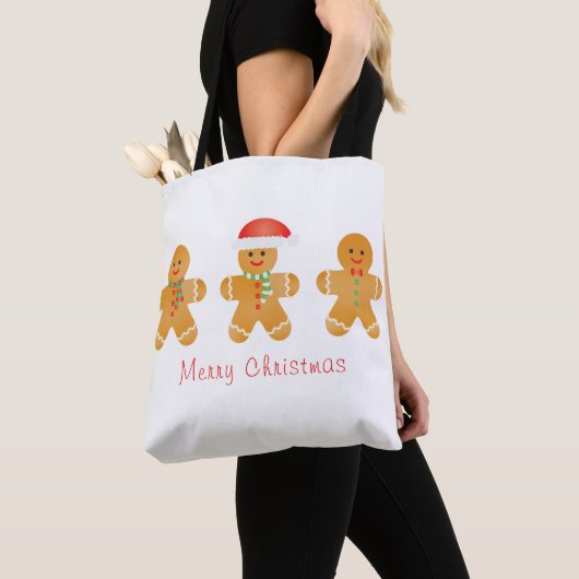 Vrolijk kerstgebak mannen tote bag (Dichtbij)