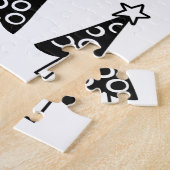 Vrolijk kerstgebak met kerstmis legpuzzel (Zijkant)