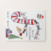 Vrolijk kerstgebak met kerstmis legpuzzel (Horizontaal)