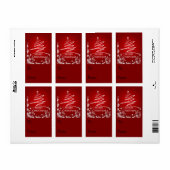 Vrolijk kerstgebak op het Label met rode cadeaus (Full Sheet)