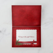 Vrolijk kerstgebak rood feestdagen kaart (Binnen)